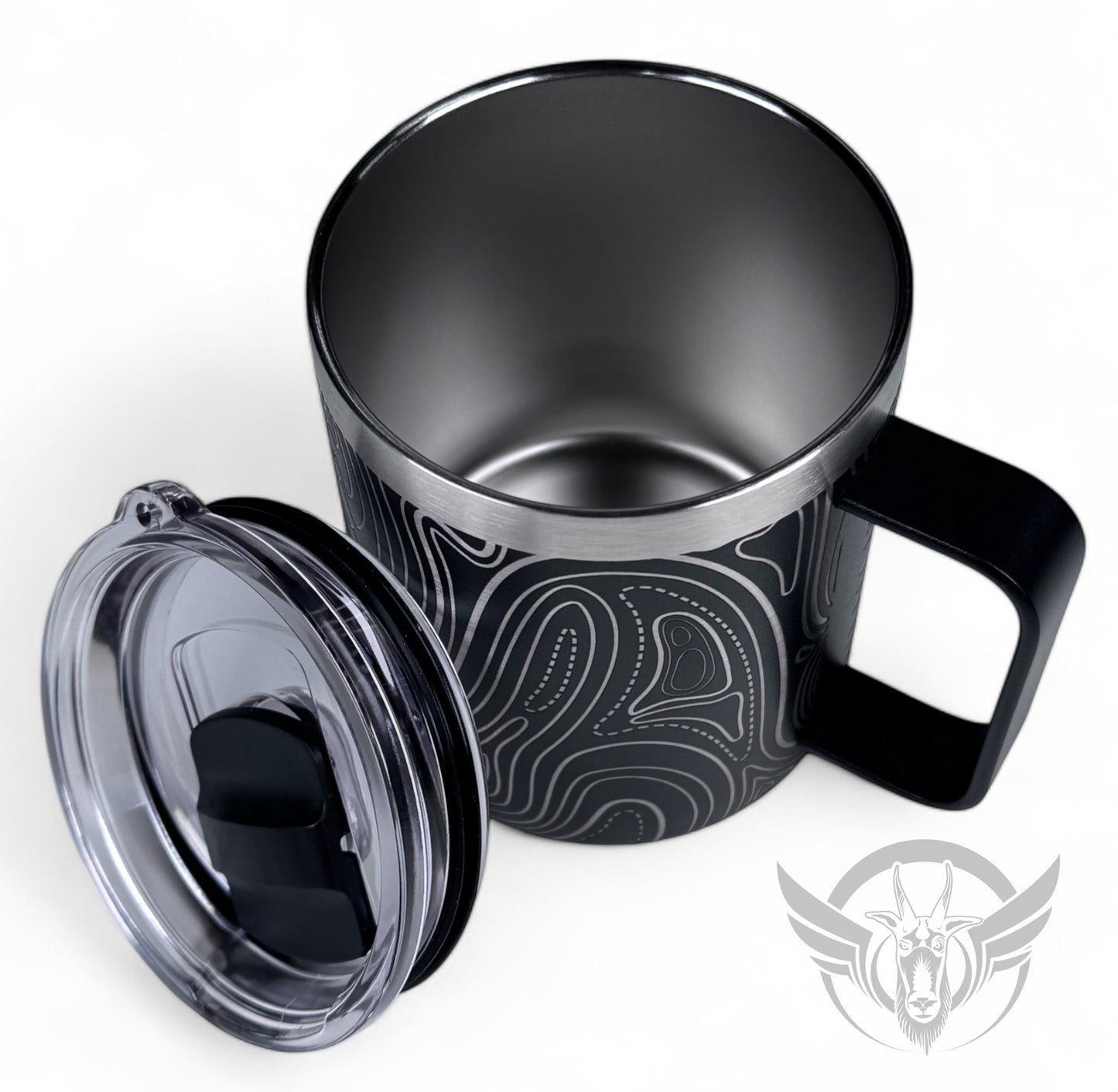 14oz Topography Travel Mug with handle